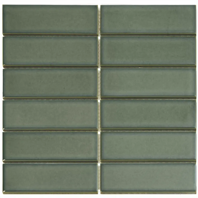Mozaïek Barcelona 29.1x29.7 cm Geglazuurd Porselein Rechthoek Forest Green (Prijs per 0,86 M2) Goedkoop