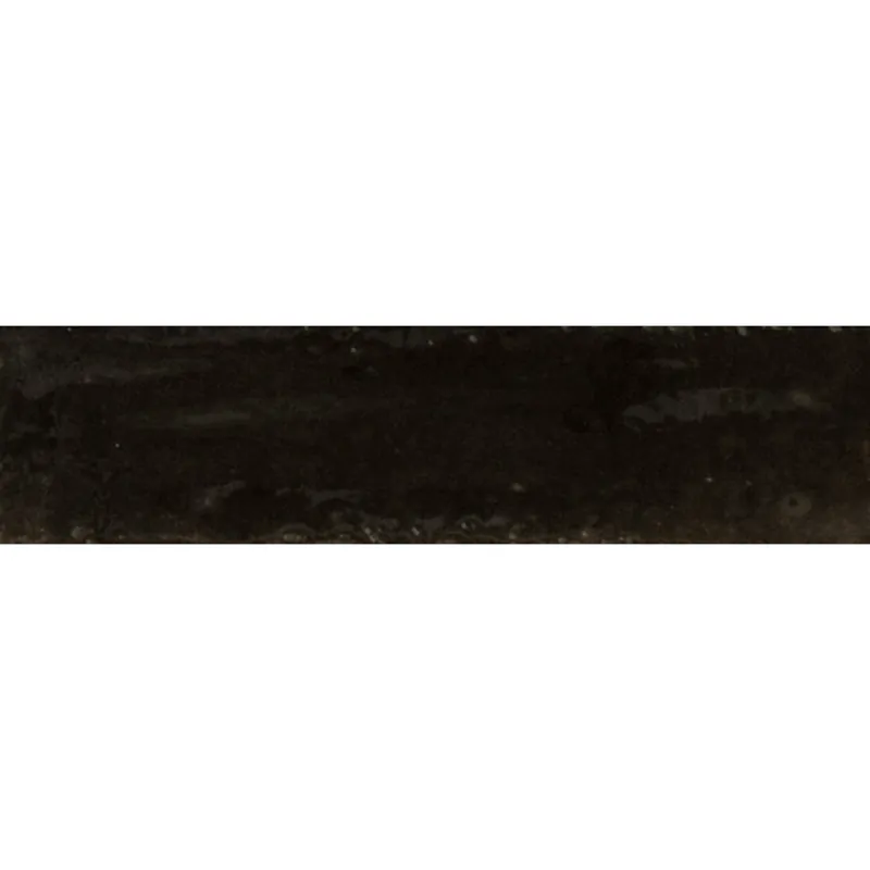 Wandtegel Ragno Look Nero 6x24 cm Glans Zwart (doosinhoud 0.52 m2) (Prijs Per m2) Koopje