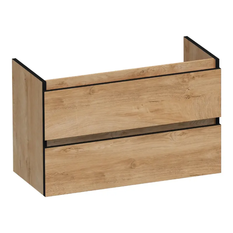 Alleen Vandaag Brauer Joy Edge onderkast ondiep 80cm met 2 softclose lades forest tan