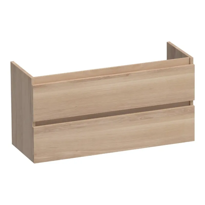 Shop Nu Brauer Joy onderkast ondiep 100cm met 2 softclose lades lamellen eiken naturel