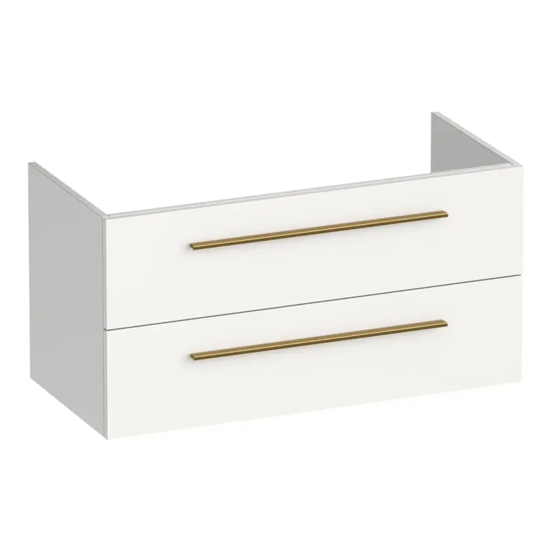 Alleen Vandaag Brauer Trust onderkast 100cm met 2 softclose lades wit mat