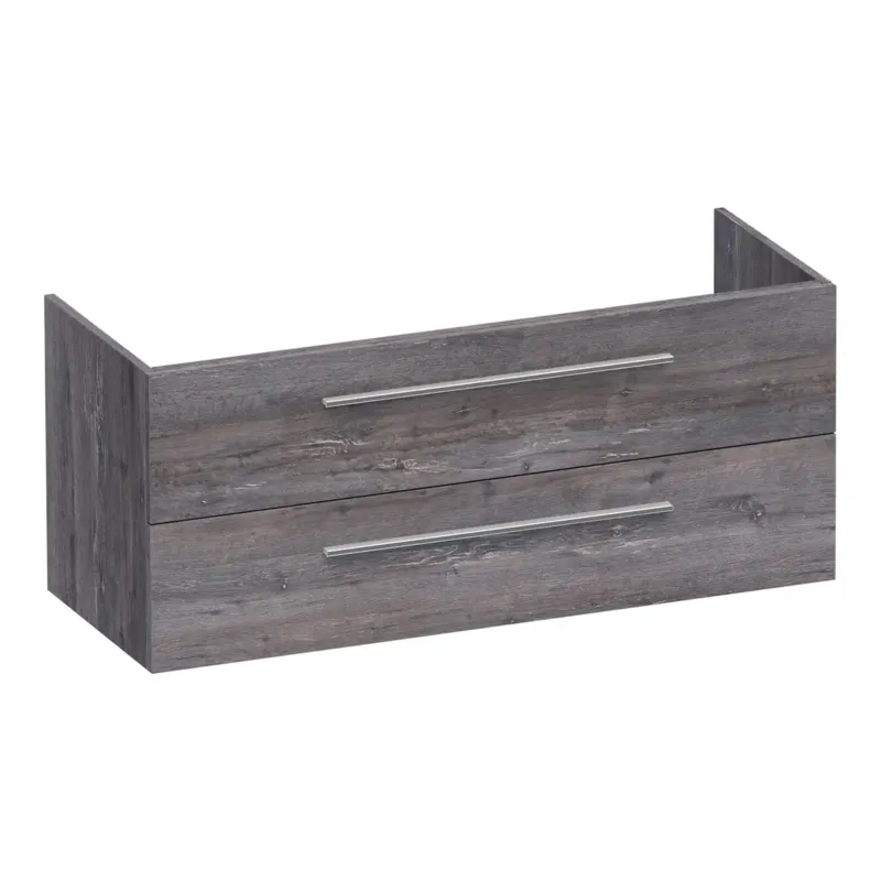 Tijdelijk Beschikbaar Brauer Trust onderkast 120cm met 2 softclose lades en 2 sifon uitsparingen driftwood