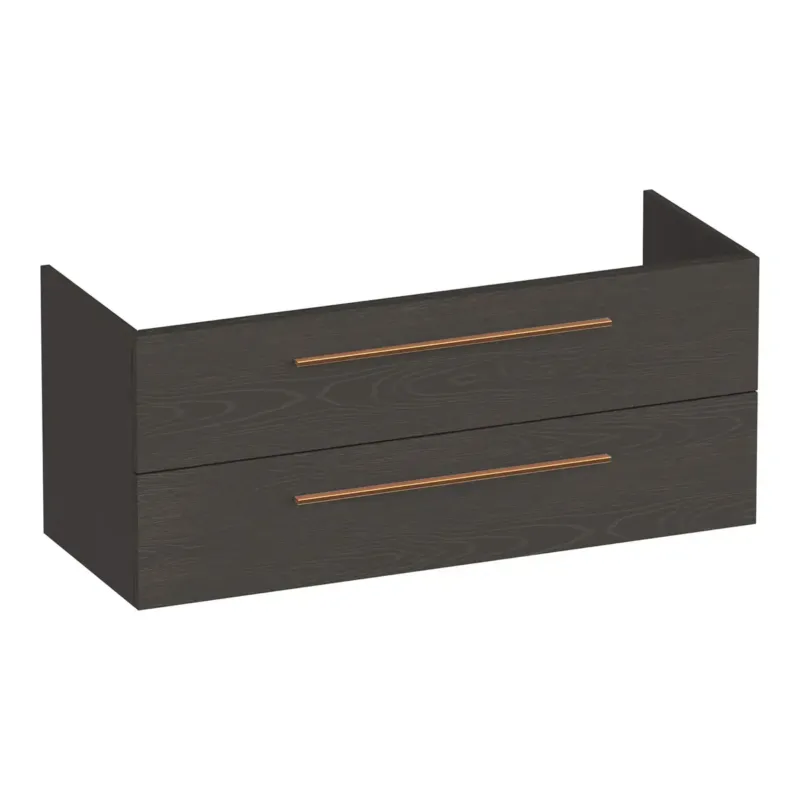 Betaalbaar Brauer Trust onderkast 120cm met 2 softclose lades en 2 sifon uitsparingen timber anthracite