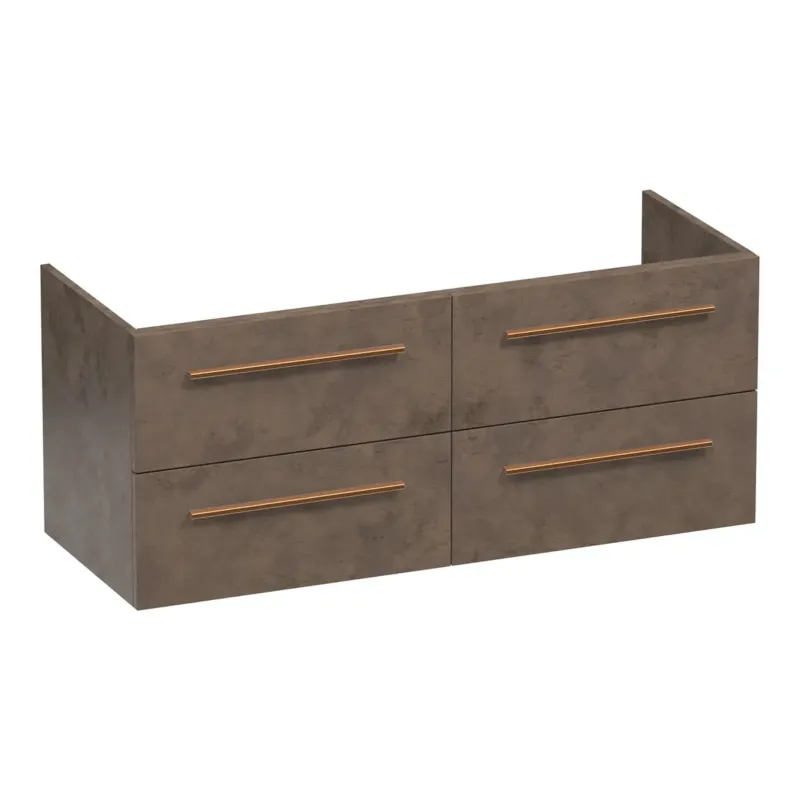 Tijdelijk Beschikbaar Brauer Trust onderkast 120cm met 4 softclose lades en 2 sifon uitsparingen erosion