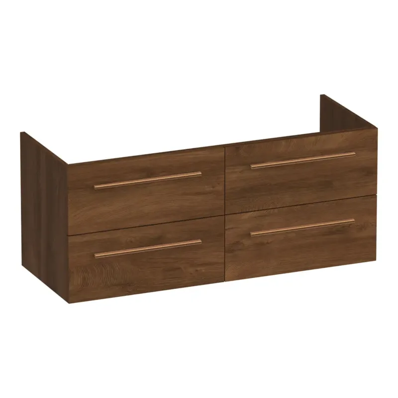 Veilige Betaling Brauer Trust onderkast 120cm met 4 softclose lades en 2 sifon uitsparingen forest cacao