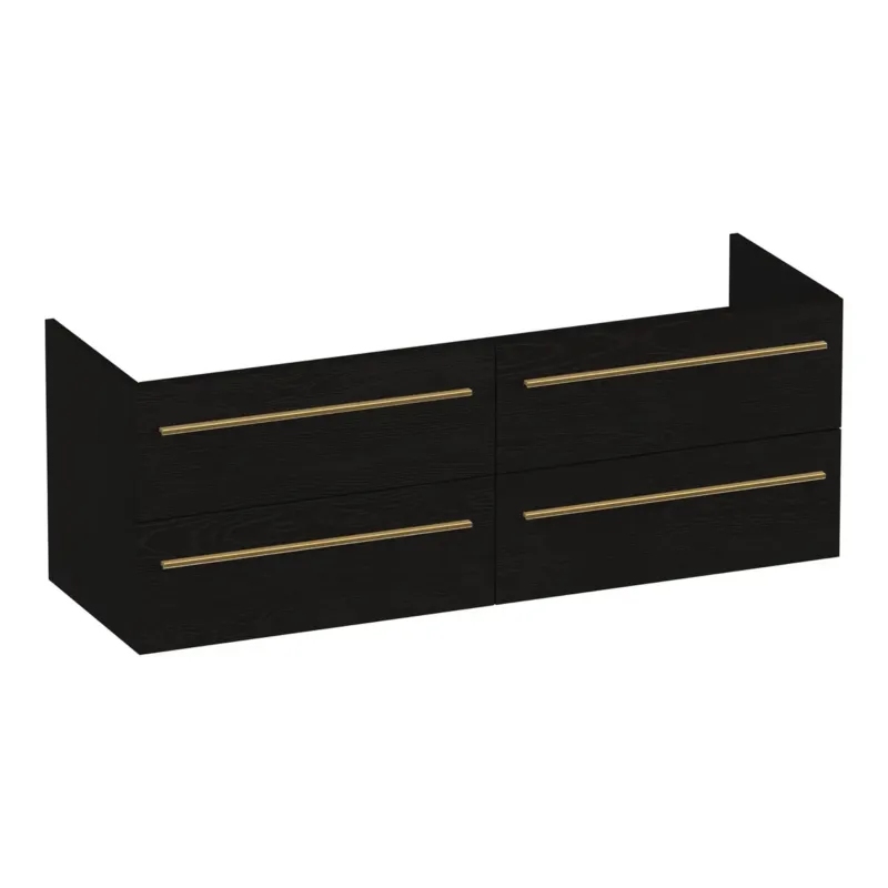 Bestel Nu Brauer Trust onderkast 140cm met 4 softclose lades timber black