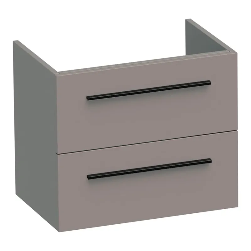 Shop Nu Brauer Trust onderkast ondiep 60cm met 2 softclose lades taupe mat