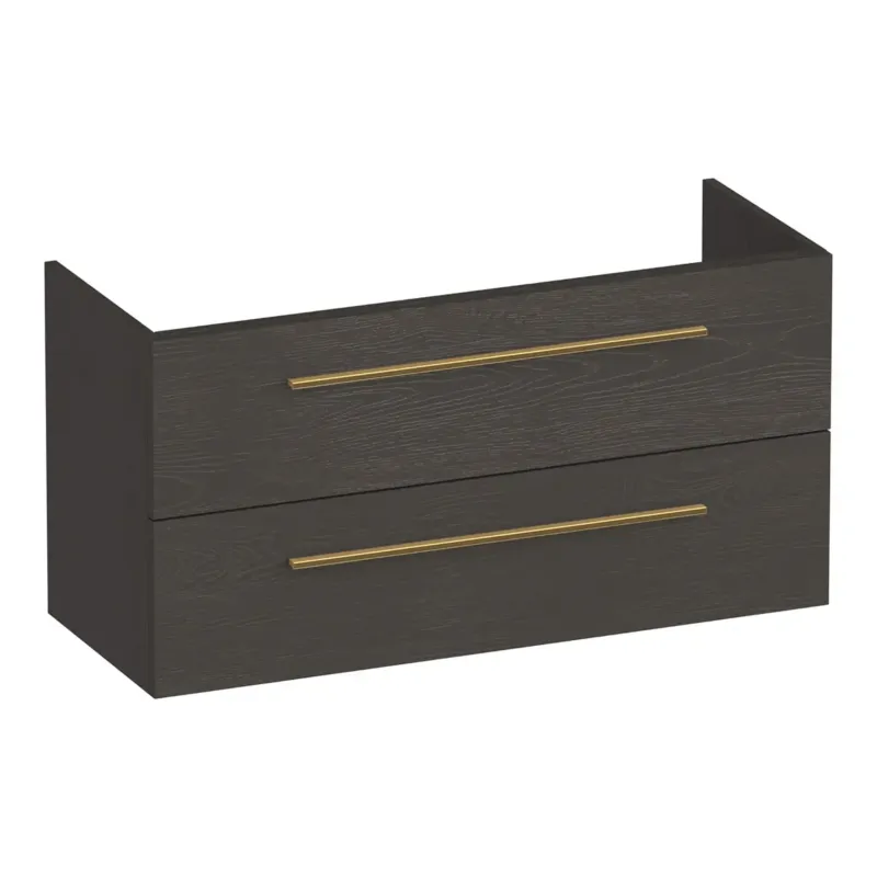 Tijdelijk Beschikbaar Brauer Trust onderkast ondiep 100cm met 2 softclose lades timber anthracite