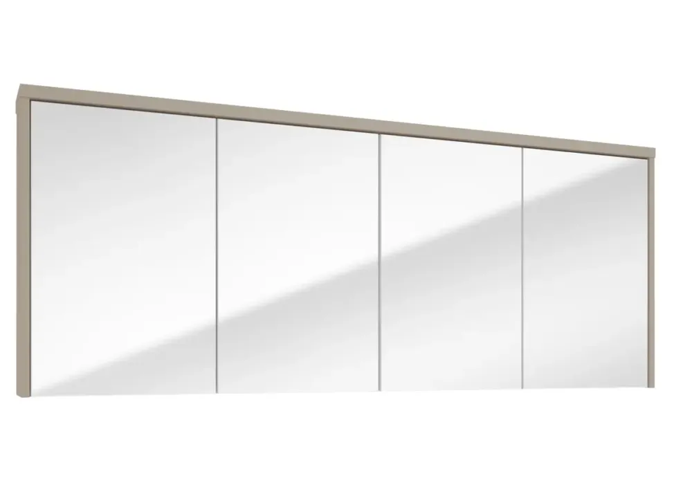 Fontana Basic spiegelkast 157cm met 4 deuren taupe Must-Have