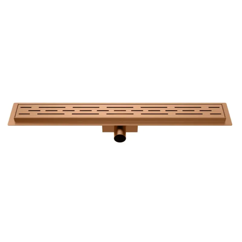 Weekendaanbieding Best Design Liora douchegoot brons geborsteld met flens 70cm