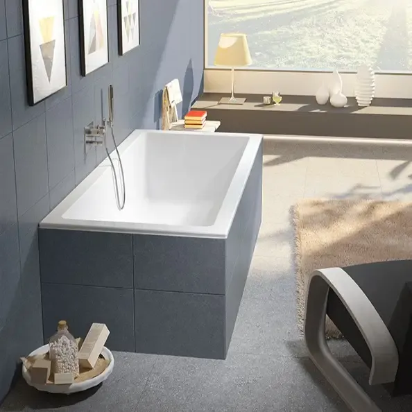 SCHADEMODEL Riho Rethink Cubic inbouw ligbad 200x90cm wit glans Meest Verkocht