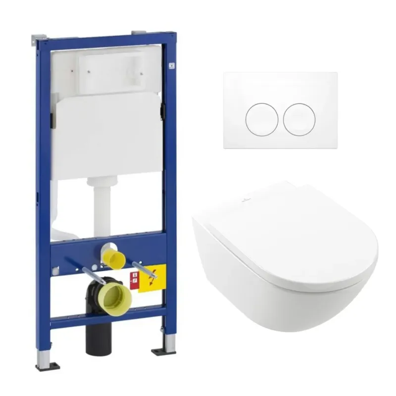 Fabrieksprijs Geberit UP100 toiletset met Villeroy & Boch Subway 3.0 randloos toilet met softclose zitting
