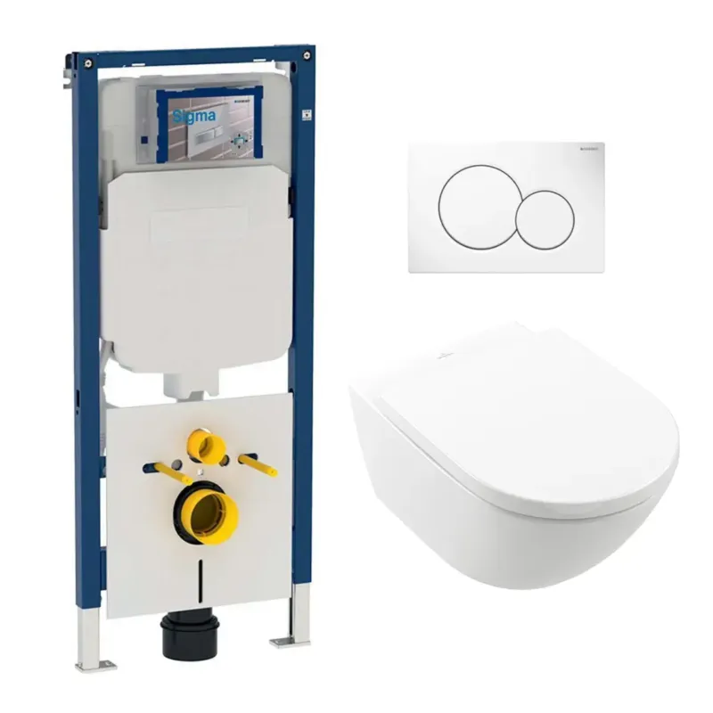 Dagaanbieding Geberit UP720 toiletset met Villeroy & Boch Subway 3.0 randloos toilet met softclose zitting