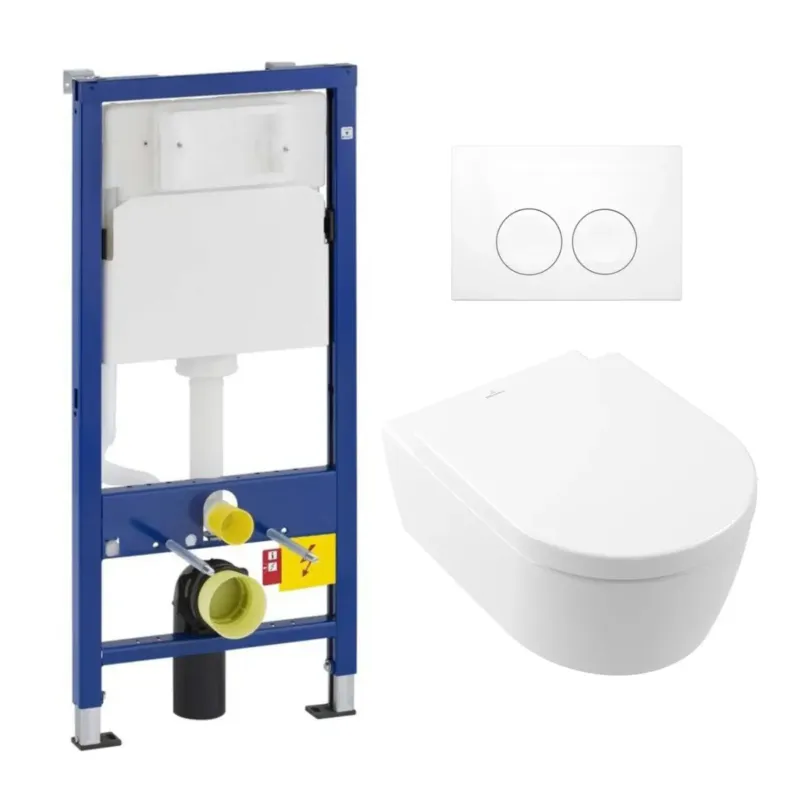 Geberit UP100 toiletset met Villeroy & Boch Avento randloos toilet met softclose zitting Weekendaanbieding