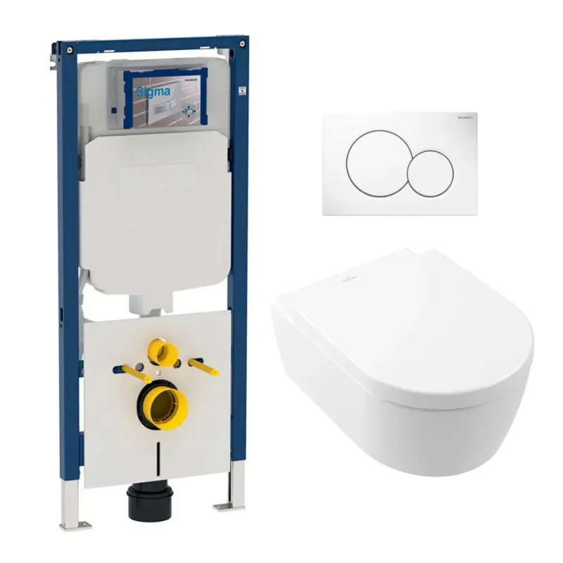 Geberit UP720 toiletset met Villeroy & Boch Avento randloos toilet met softclose zitting Direct Verzonden