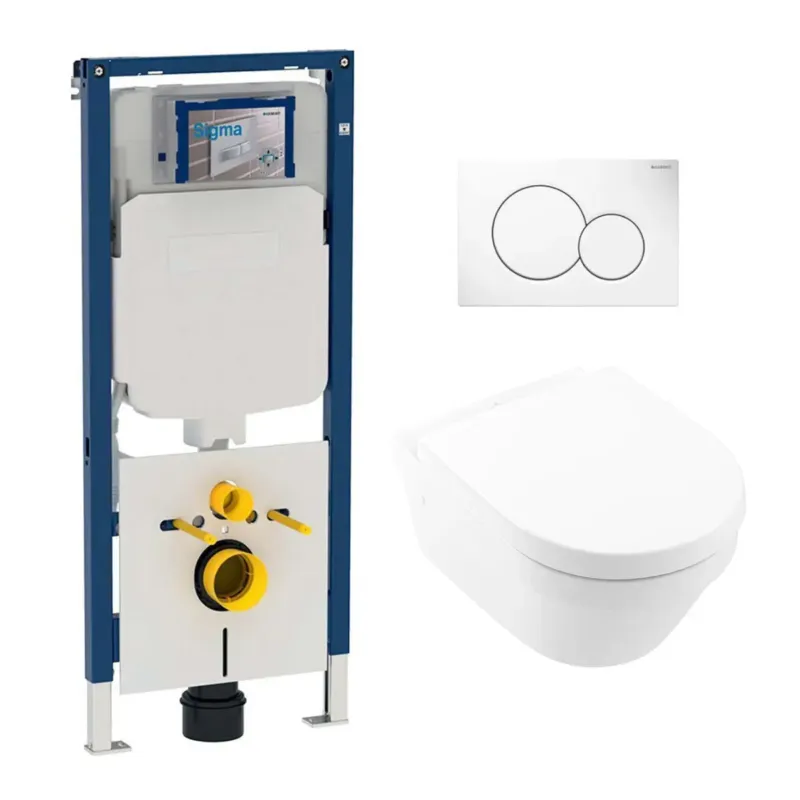 Koopje Geberit UP720 toiletset met Villeroy & Boch Architectura randloos toilet met softclose zitting