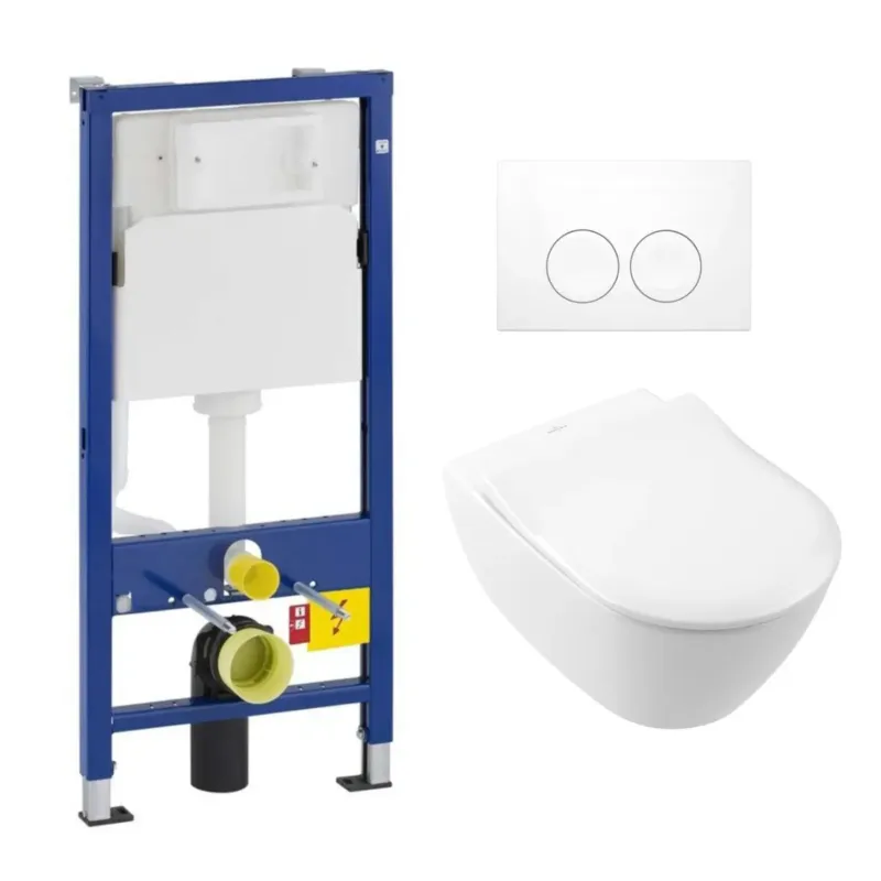 Betrouwbaar Geberit UP100 toiletset met Villeroy & Boch Subway 2.0 randloos toilet CeramicPlus met softclose zitting