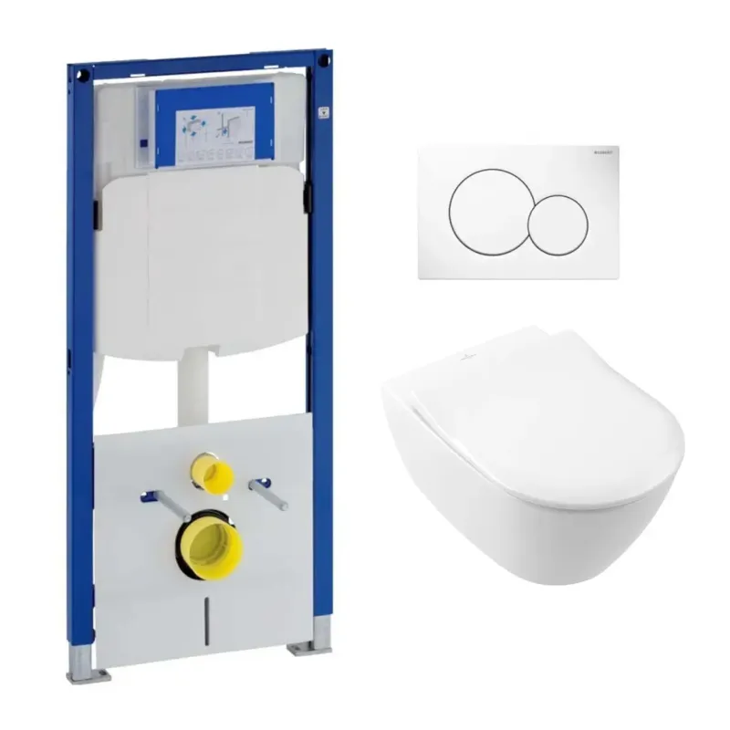 Geberit UP320 toiletset met Villeroy & Boch Subway 2.0 randloos toilet CeramicPlus met softclose zitting Must-Have