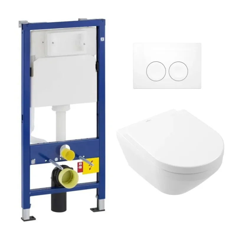 Geberit UP100 toiletset met Villeroy & Boch Architectura randloos toilet met TwistFlush en softclose zitting Finale Uitverkoop