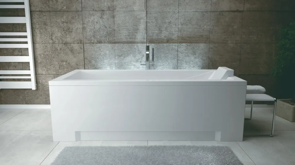 Aanbieding Plazan Modern ligbad met paneel acryl 140x70cm wit glans
