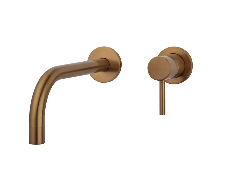 Flitsaanbieding Mueller Bronzo Slim afbouwdeel voor inbouw wastafelkraan met Coldstart geborsteld brons