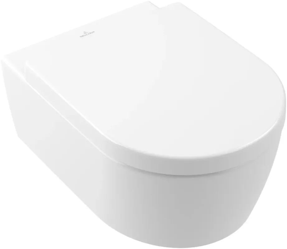 Betrouwbaar Villeroy & Boch Avento randloos toilet CeramicPlus met softclose zitting wit glans