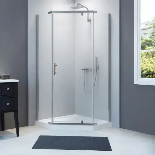 Badstuber Five douchecabine vijfhoek 90x90cm chroom Betrouwbaar