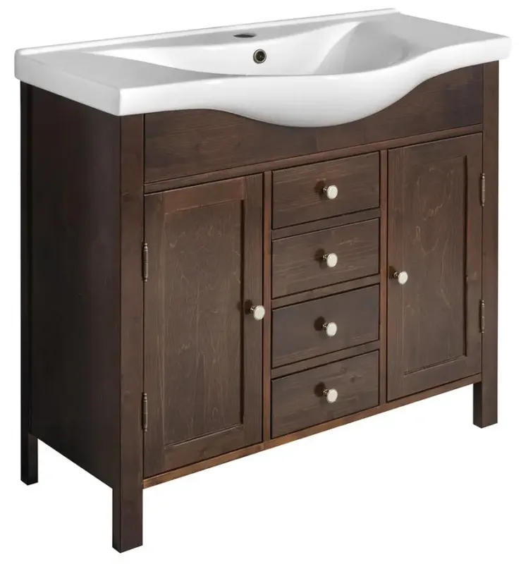 Sapho Ambra wastafelmeubel 96cm bruin Lage Kosten