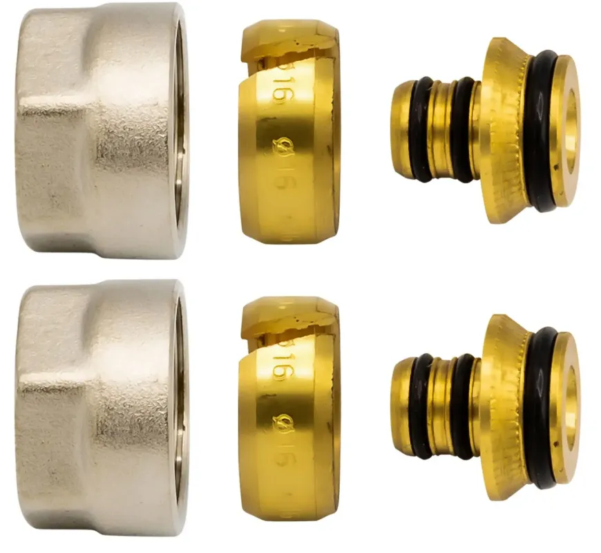 Beste Prijs Sanigoods knelkoppeling 15mm nikkel - set van 2