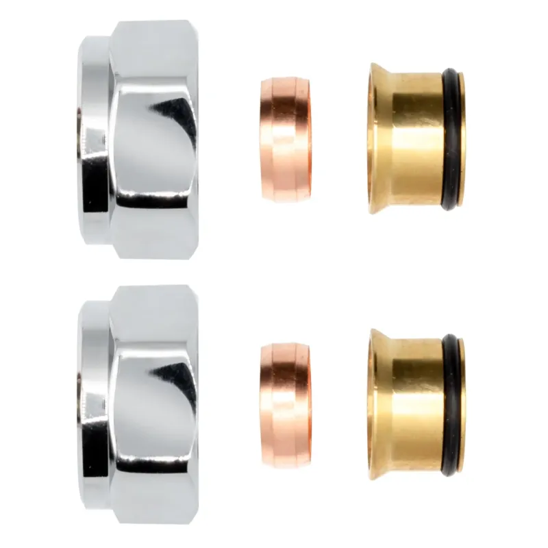 Sanigoods knelkoppelingen 15mm chroom - set van 2 Finale Uitverkoop