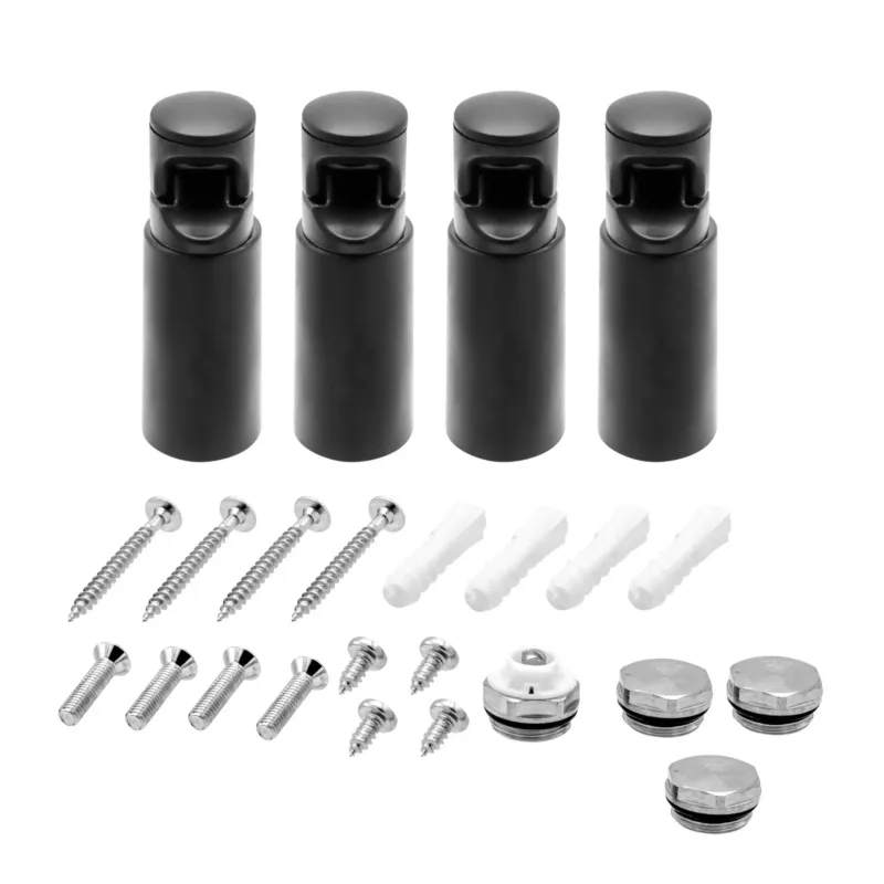Beste Prijs Sanigoods handdoekradiator ophangbeugels zwart - set van 4