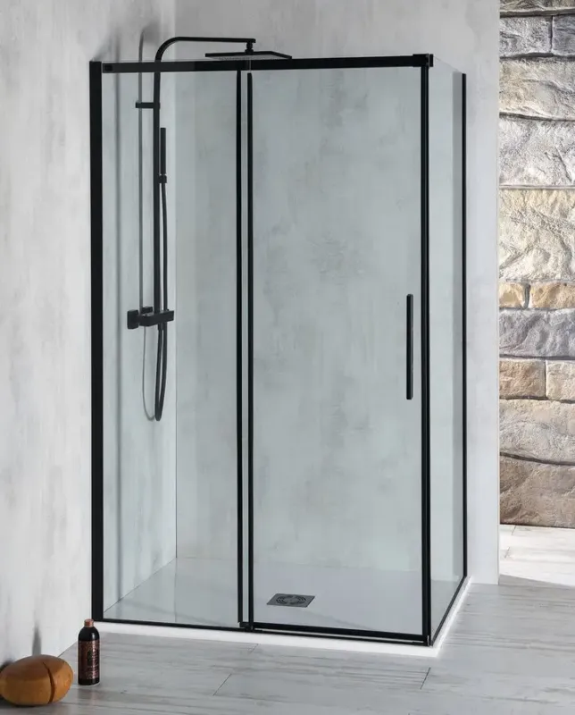 Beste Prijs Polysan Altis douchecabine rechthoekig 130x100cm zwart mat