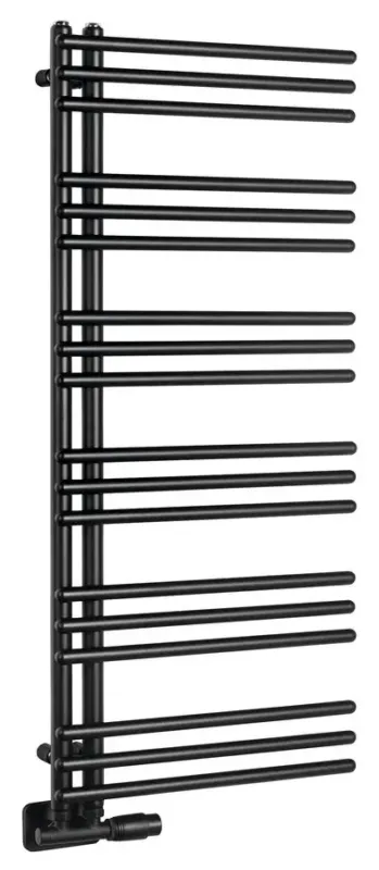 Aqualine Poseidon handdoekradiator 45x114cm 380W mat zwart Actieprijs