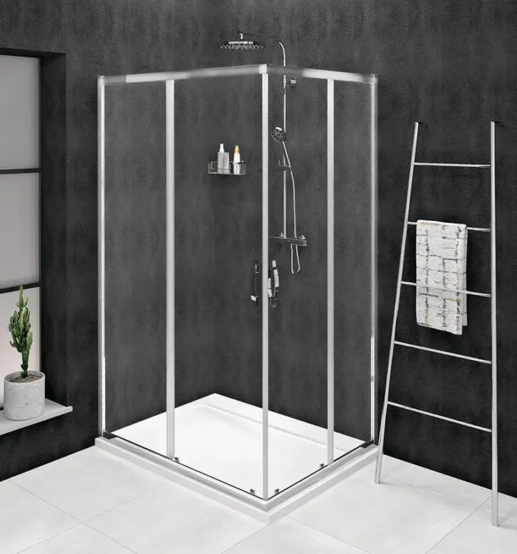 Gelco Sigma douchecabine 110x80cm met helderglas chroom Hoge Kwaliteit