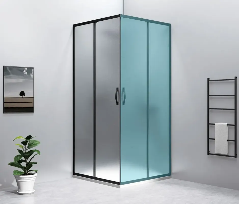 Koop Online Gelco Sigma douche schuifdeur voor hoekinstap 100cm met structuur zwart mat