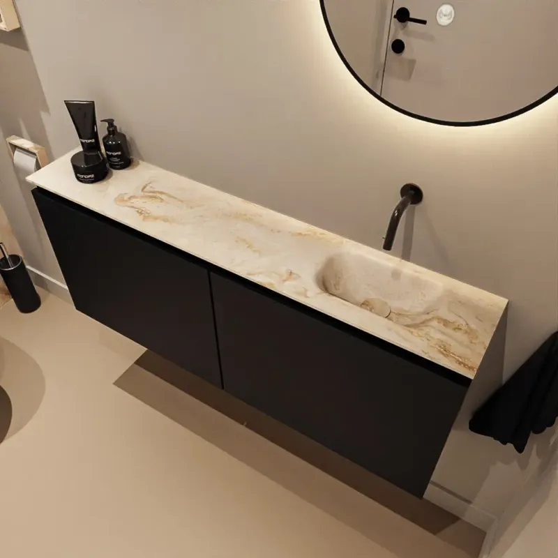 Meest Verkocht Mondiaz Ture DLux toiletmeubel 120cm urban met wastafel frappe rechts zonder kraangat