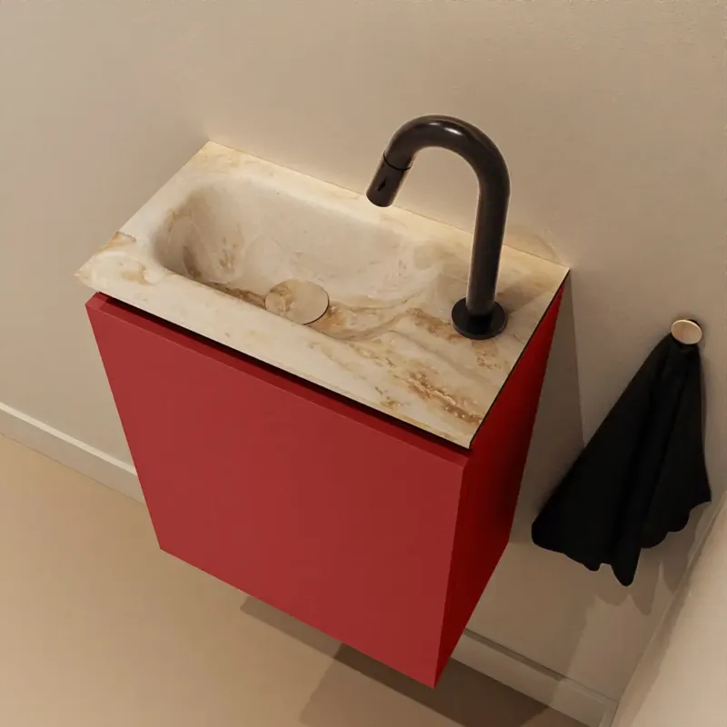 Favoriet Mondiaz Ture DLux toiletmeubel 40cm fire met wastafel frappe links met kraangat