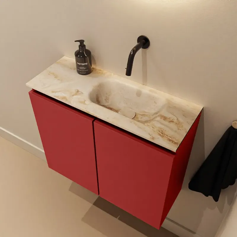 Beperkt Aanbod Mondiaz Ture DLux toiletmeubel 60cm fire met wastafel frappe rechts zonder kraangat