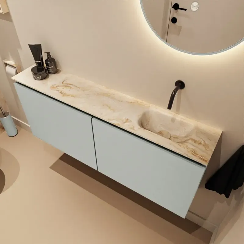Koop Vandaag Mondiaz Ture DLux toiletmeubel 120cm greey met wastafel frappe rechts zonder kraangat