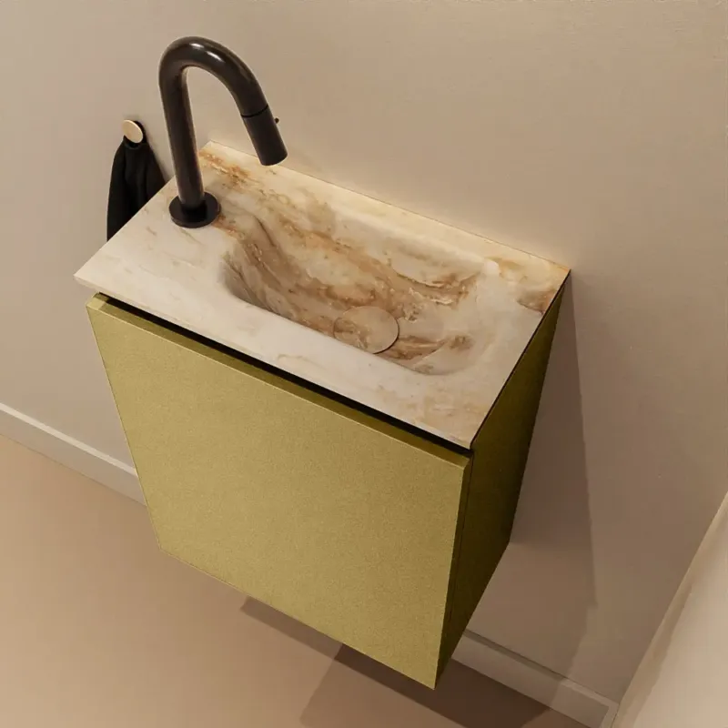 Koop Vandaag Mondiaz Ture DLux toiletmeubel 40cm oro met wastafel frappe rechts met kraangat