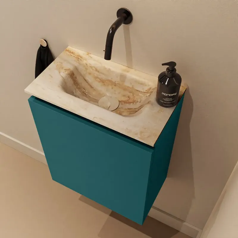 Bestseller Mondiaz Ture DLux toiletmeubel 40cm smag met wastafel frappe midden zonder kraangat