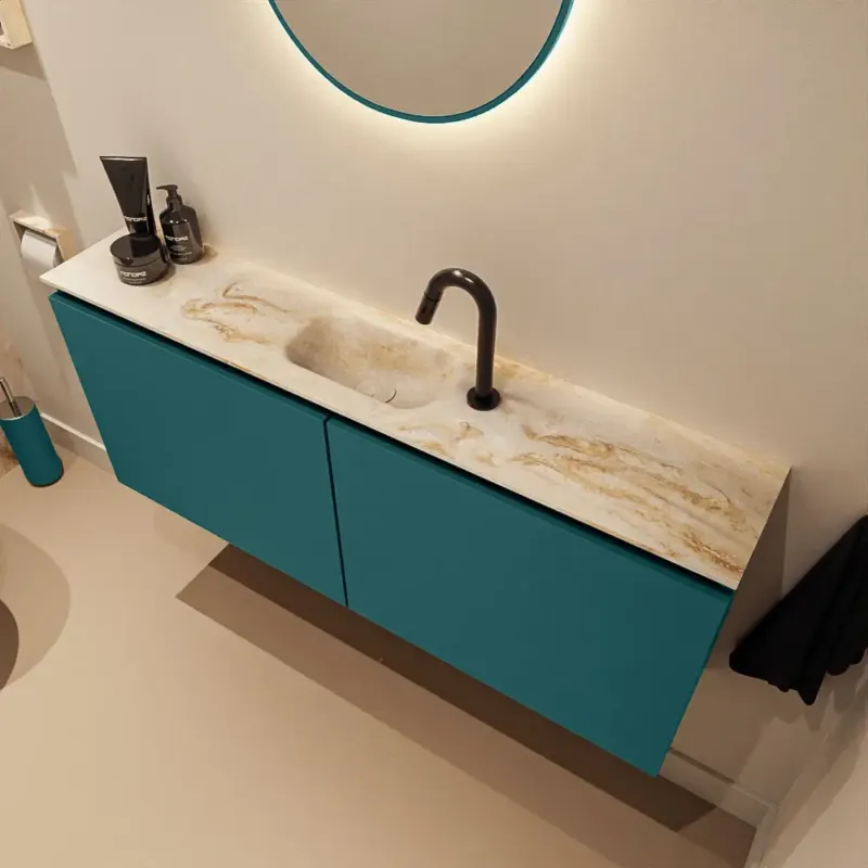 Favoriet Mondiaz Ture DLux toiletmeubel 120cm smag met wastafel frappe midden met kraangat