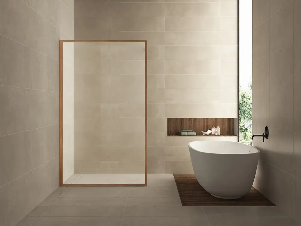 Mueller Square inloopdouche 100x200cm helder glas met nano-coating geborsteld brons Bestseller