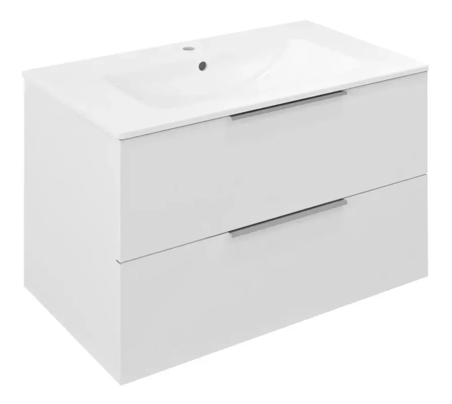 Nieuw Sapho Cirasa wastafel onderkast 80x46x52cm wit glans