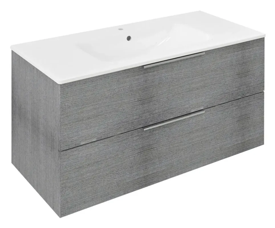 Sapho Cirasa wastafel onderkast 100x46x52cm grijs eiken Tijdelijk Beschikbaar