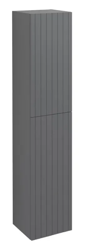 Sapho Espace kolomkast met 2 deuren 35x32x175cm antraciet ribbel Bestseller