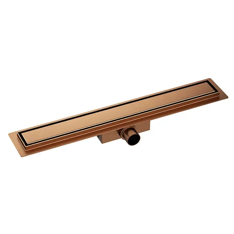 Must-Have Mueller Bronzo douchegoot met tegelrooster en flens 70x7cm geborsteld brons