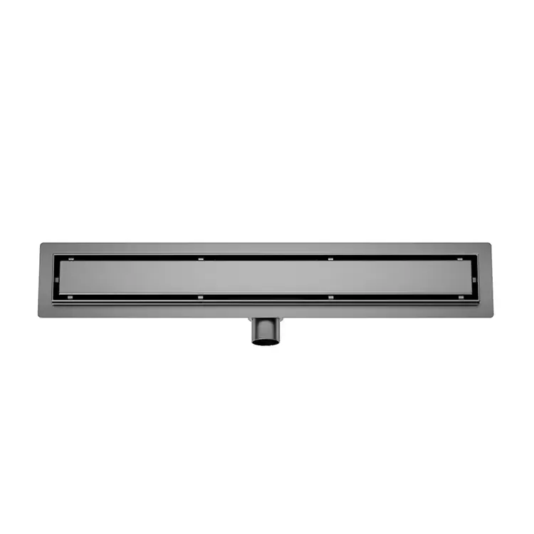 Betaalbaar Mueller Ferro douchegoot met tegelrooster en flens 80x7cm gunmetal
