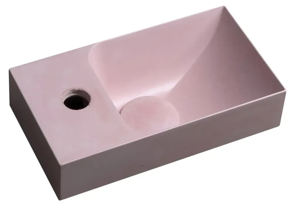 Bestseller Sapho Piccolino fontein beton kraangat links 31x17cm roze