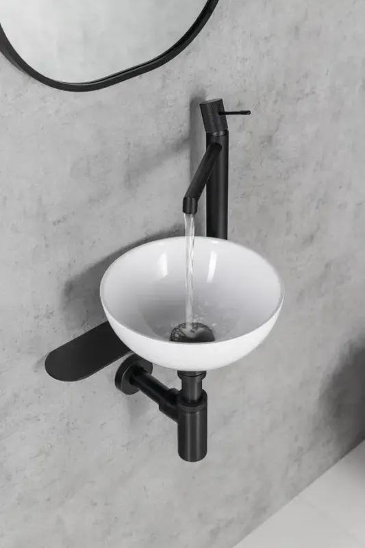 Merkproduct Sapho Minor toilet waskom marmer 26cm wit